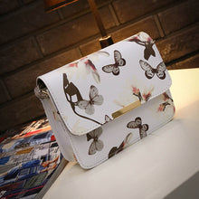 Load image into Gallery viewer, Women Floral leather Shoulder Bag Satchel Handbag Retro Messenger Bag Famous Designer Clutch Shoulder Bags Bolsa Bag Black White