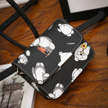 Load image into Gallery viewer, Women Floral leather Shoulder Bag Satchel Handbag Retro Messenger Bag Famous Designer Clutch Shoulder Bags Bolsa Bag Black White