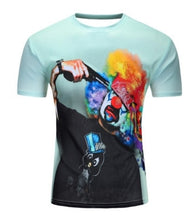 Load image into Gallery viewer, 2018 Newest Summer Style Fashion Print Short sleeved Tees Men Black And White Vertigo Hypnotic colorful Printing 3D T shirt