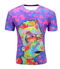 Load image into Gallery viewer, 2018 Newest Summer Style Fashion Print Short sleeved Tees Men Black And White Vertigo Hypnotic colorful Printing 3D T shirt