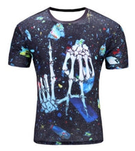 Load image into Gallery viewer, 2018 Newest Summer Style Fashion Print Short sleeved Tees Men Black And White Vertigo Hypnotic colorful Printing 3D T shirt