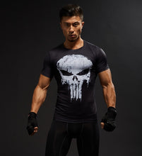 Load image into Gallery viewer, Hot Sale 3D Printed Marvel Punisher Skull T-shirt Men Summer Fashion Short Sleeve Tshirt G ym Compression Men T Shirt Tops&amp;Tees