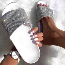 Load image into Gallery viewer, Rhinestone Women Slippers Flip Flops Summer Slides Women Shoes Crystal Diamond Bling Beach Slides Sandals Casual Shoes Slip On