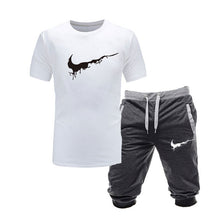 Load image into Gallery viewer, 2019 New Men Fashion Two Pieces Sets T Shirts+Shorts Suit Men Summer Tops Tees Fashion Tshirt High Quality men clothing