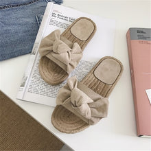 Load image into Gallery viewer, vertvie 2019 Women's Slippers Bowknot Lady Pink Slipper Summer Flat Sandals Summer Vacation Beach Casual Indoor Shoes Flip Flops