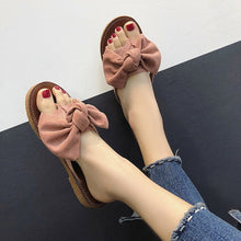 Load image into Gallery viewer, WENYUJH 2019 Women Bow Summer Sandals Slipper Indoor Outdoor Flip-flops Beach Shoes New Fashion Female Casual chanclas mujer