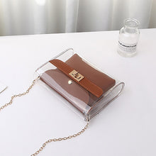 Load image into Gallery viewer, Women PVC clear bag satchel bag Fashion Transparent Shoulder Crossbody Bags Ladies Messenger Casual Shopping Small Handbags