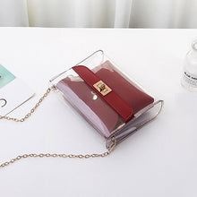 Load image into Gallery viewer, Women PVC clear bag satchel bag Fashion Transparent Shoulder Crossbody Bags Ladies Messenger Casual Shopping Small Handbags