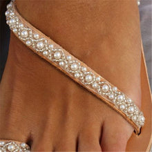 Load image into Gallery viewer, TANGNEST Summer Flat Sandals Sweet Boho Pearl Decoration Sandals Women Beach Sand Holiday Shoes Leather Flats Plus Size XWZ5959