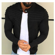 Load image into Gallery viewer, Spring Autumn New Men's Zipper Jacket Male Casual Streetwear Long Sleeves Solid Coat Men Stripe Brushed Clothing