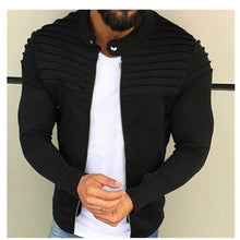 Load image into Gallery viewer, Spring Autumn New Men's Zipper Jacket Male Casual Streetwear Long Sleeves Solid Coat Men Stripe Brushed Clothing