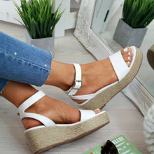 Load image into Gallery viewer, SHUJIN Sommer Platform Sandals 2019 Fashion Women Sandal Wedges Shoes Casual Woman Peep Toe Black Platform Sandals Outside Shoes