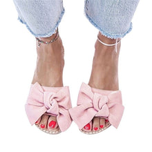Load image into Gallery viewer, Slippers Women Summer Bow Summer Sandals Slipper Indoor Outdoor Flip-flops Beach Shoes Female Fashion Shoes 2019