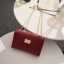 Load image into Gallery viewer, British Fashion Simple Small Square Bag Women&#39;s Designer Handbag 2019 High-quality PU Leather Chain Mobile Phone Shoulder bags