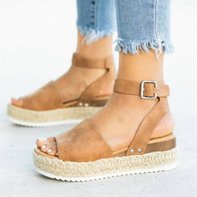 Load image into Gallery viewer, Oeak Wedges Sandals Shoes Women High Heels Summer Shoes 2019 Flip Flop Chaussures Femme Platform Sandals 2019