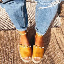Load image into Gallery viewer, Laamei 2019 Summer Women Sweet Pearl Platform Wedges Sandals Comfort Fish Mouth Weave Causal High Heels Open Toe Chaussures