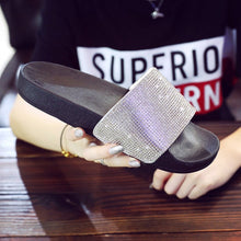 Load image into Gallery viewer, Rhinestone Women Slippers Flip Flops Summer Slides Women Shoes Crystal Diamond Bling Beach Slides Sandals Casual Shoes Slip On