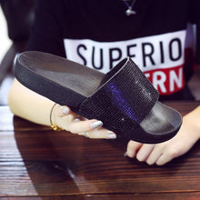 Load image into Gallery viewer, Rhinestone Women Slippers Flip Flops Summer Slides Women Shoes Crystal Diamond Bling Beach Slides Sandals Casual Shoes Slip On