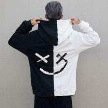 Load image into Gallery viewer, Fashsiualy Unisex Teen's Smiling Face Fashion Print Long Sleeved O-Neck Hoodie Sweatshirt Pullover High Street Style