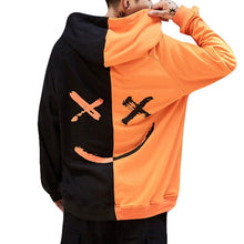 Load image into Gallery viewer, Fashsiualy Unisex Teen's Smiling Face Fashion Print Long Sleeved O-Neck Hoodie Sweatshirt Pullover High Street Style